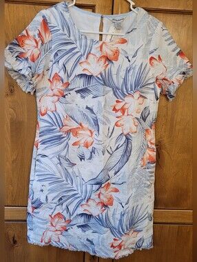 NWT | Tommy Bahama Tropical Floral Linen Shift Dress